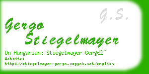 gergo stiegelmayer business card